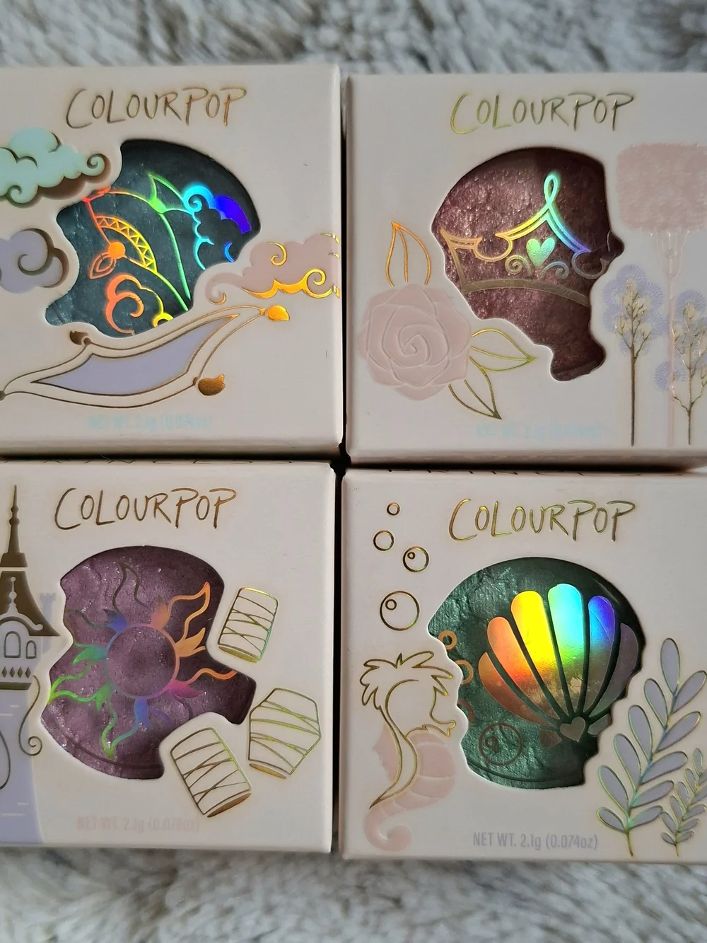 Disney Princess Super Shock Shadow Set of 4 Colourpop Cosmetics - Picture 11 of 13